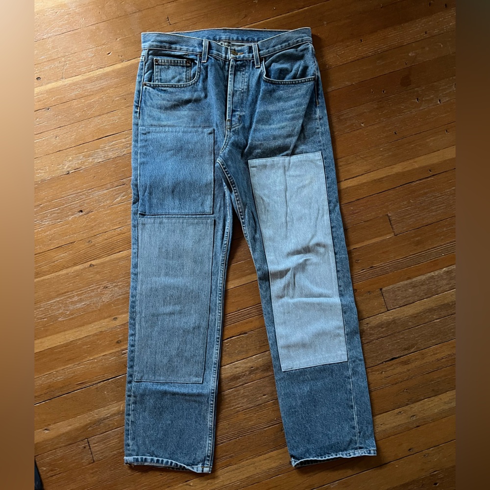 B SIDES Women's Marcel Relaxed Straight Patchwork